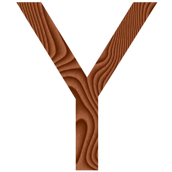 Вуден буква Y — стоковое фото