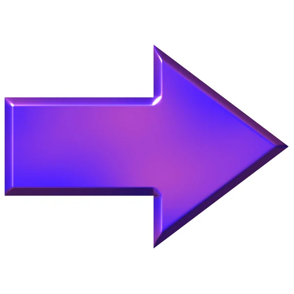 3 d の紫色の矢印 — ストック写真