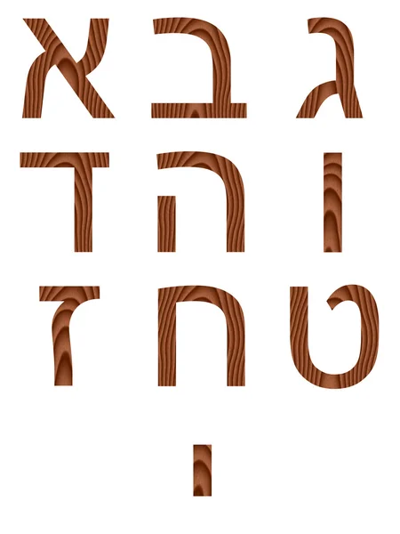 Números hebreos de madera —  Fotos de Stock