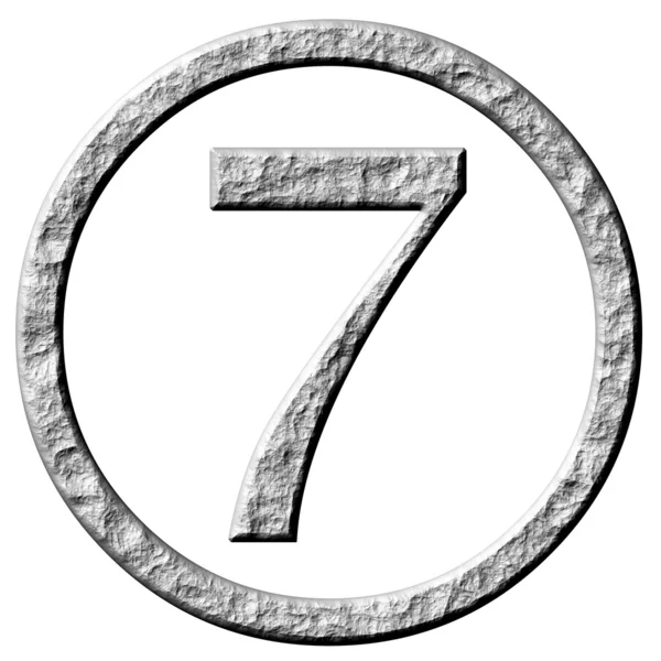 3D πέτρα πλαισιωμένο αριθμός 7 — Φωτογραφία Αρχείου