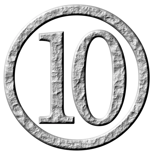 3D πέτρα πλαισιωμένο αριθμό 10 — Φωτογραφία Αρχείου