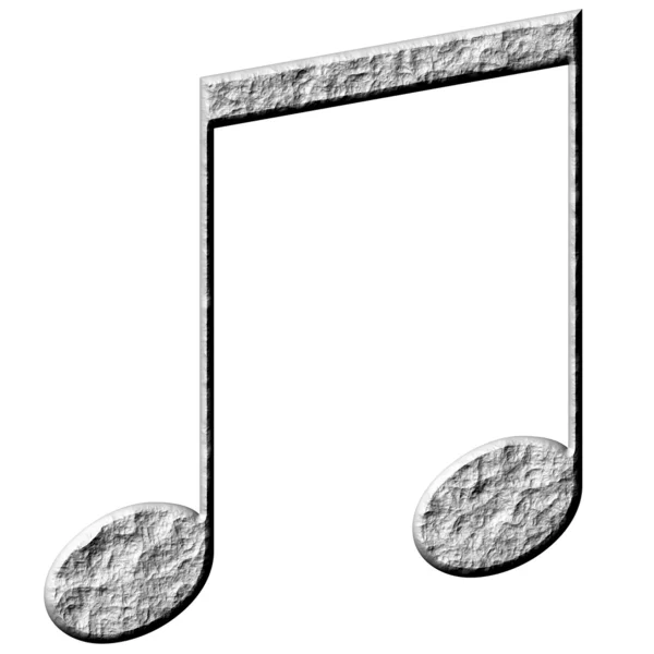 3D Stone Eighth Notes — Stock Photo, Image