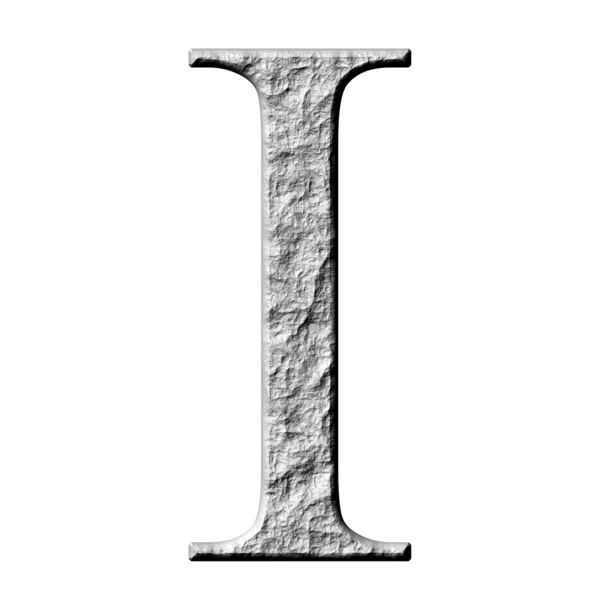 3D πέτρα Ελληνικό γράμμα Γιώτα — Φωτογραφία Αρχείου