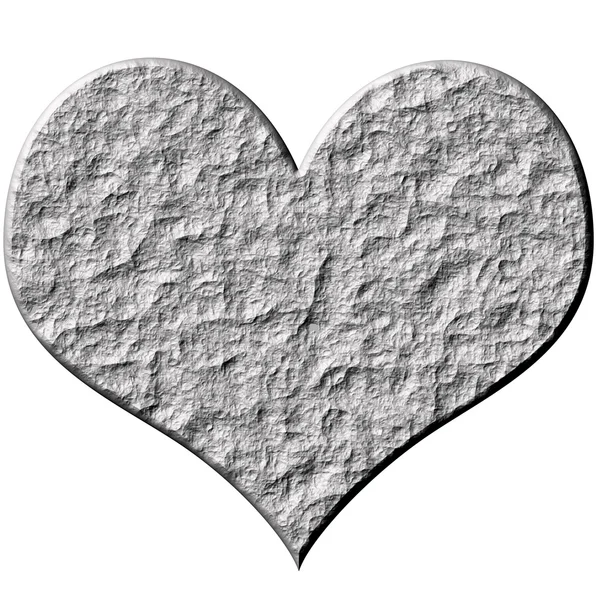 Каменное сердце 3D — стоковое фото