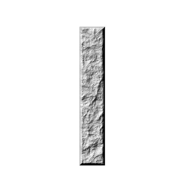 Piedra 3D hebreo número 6 — Foto de Stock