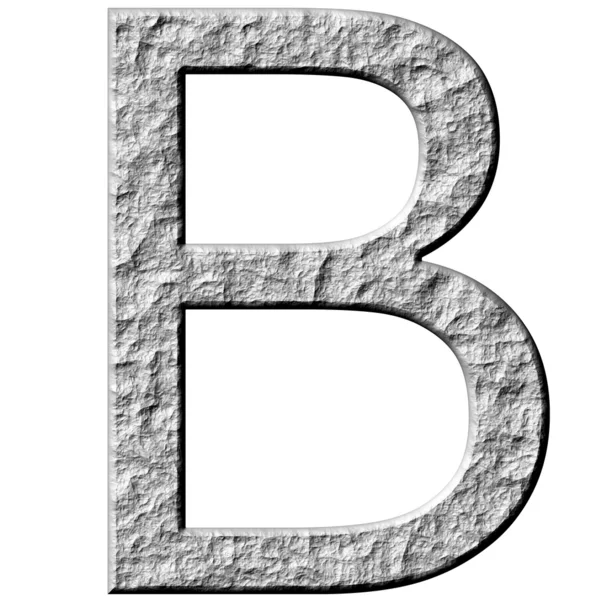 3D taş b harfi — Stok fotoğraf