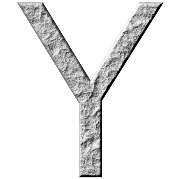 3D πέτρα γράμμα y — Φωτογραφία Αρχείου