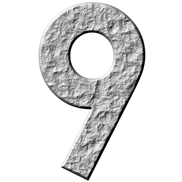 3D πέτρα αριθμό εννέα — Φωτογραφία Αρχείου