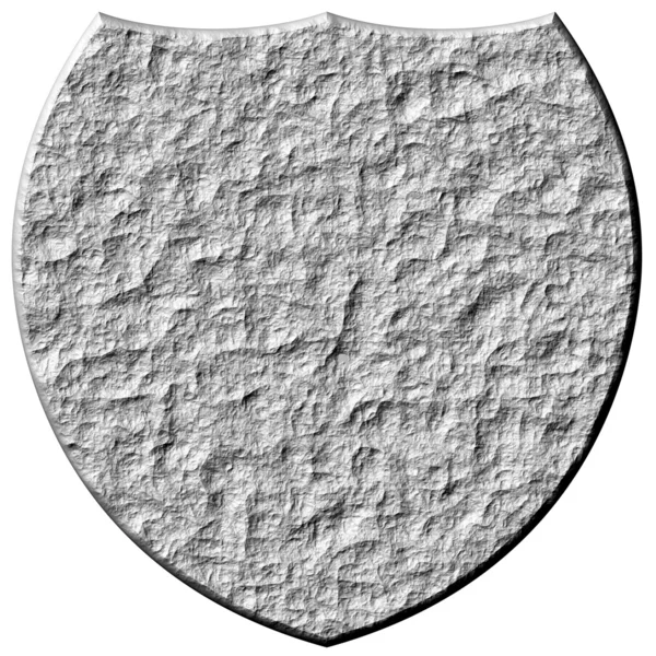 3D Stone Shield — Stock Photo, Image