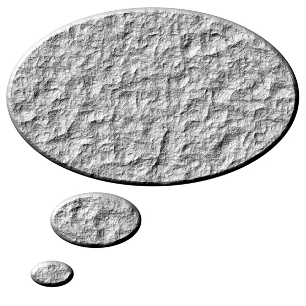 3D πέτρα σκέψη φούσκα — Φωτογραφία Αρχείου