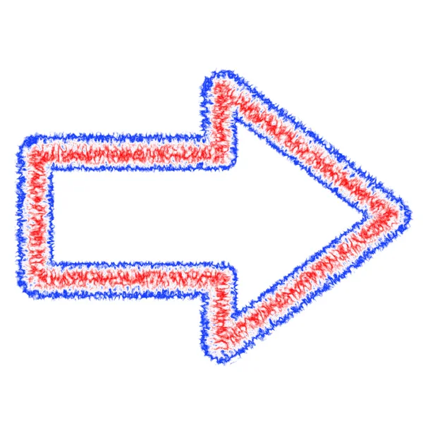 抽象的な輪郭を描かれた矢印 — ストック写真