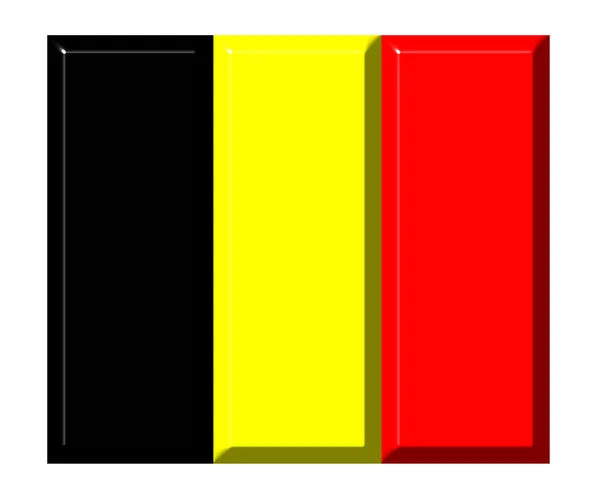 Bandeira 3d bélgica — Fotografia de Stock