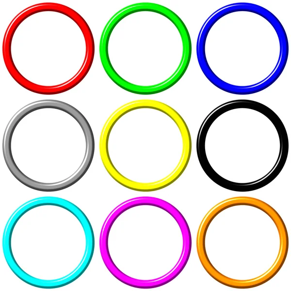 Kleurrijke ringen — Stockfoto