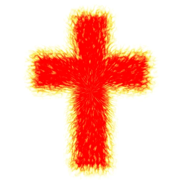Огненный крест — стоковое фото