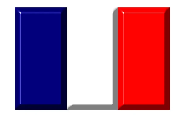 França 3d bandeira — Fotografia de Stock