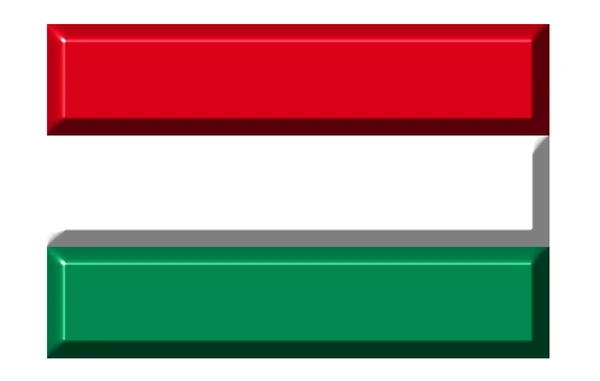 Угорщина 3d прапор — стокове фото