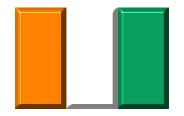 Costa do Marfim 3d bandeira — Fotografia de Stock