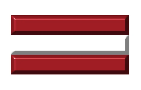 Lettország 3d zászló — Stock Fotó