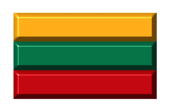 Lituania bandera 3d —  Fotos de Stock