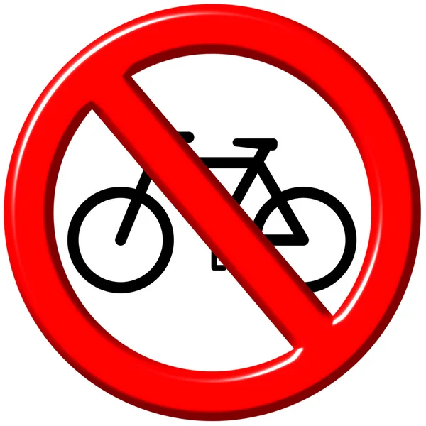 Inga cyklar 3d tecken — 图库照片