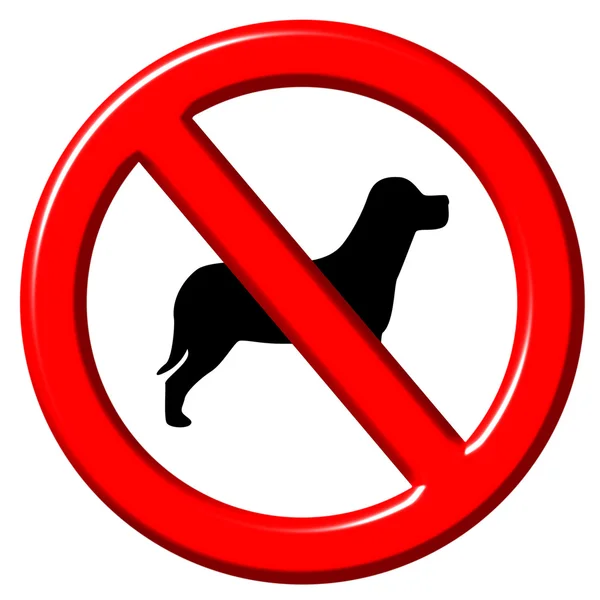 Pas de chien signe 3d — Photo