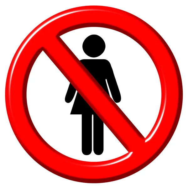 No women 3d sign — Stock Photo, Image