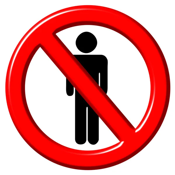 No men 3d sign — Stock Photo, Image