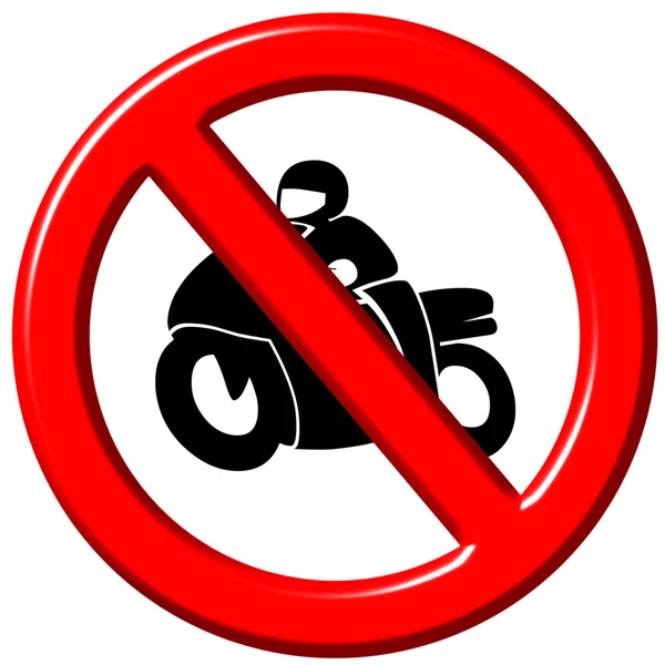No motorbikes 3d sign — Stock Photo, Image