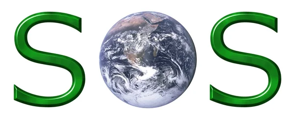 Planeet aarde sos — Stockfoto