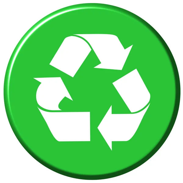 Botón de reciclaje — Foto de Stock