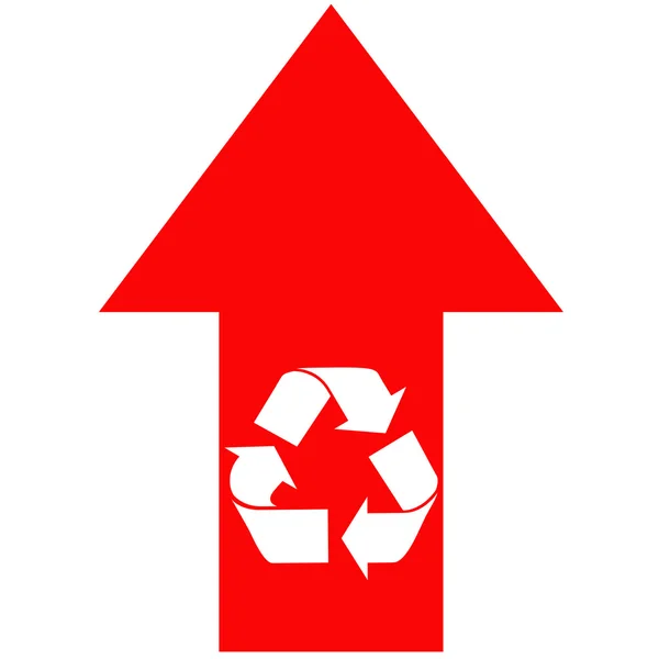 Recycling pijl — Stockfoto