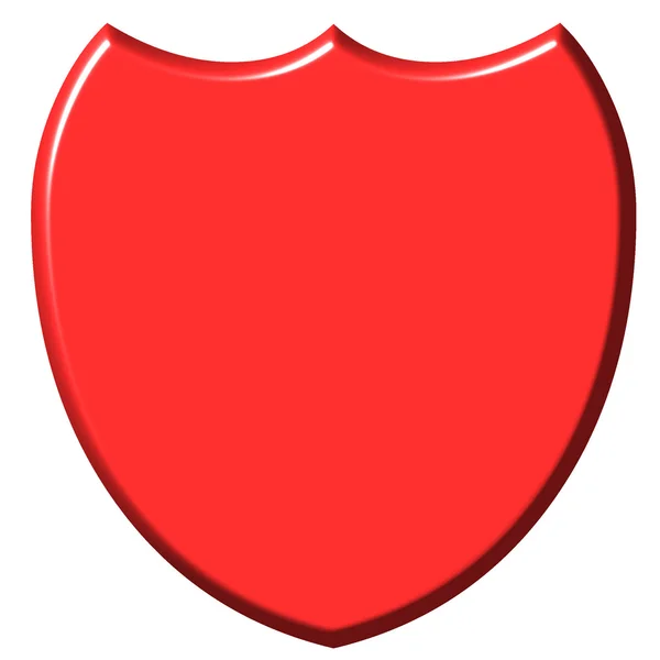 Escudo vermelho — Fotografia de Stock