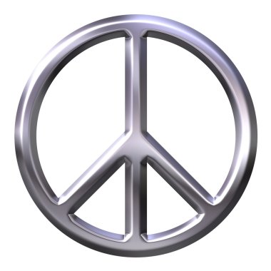 Silver Peace Symbol clipart