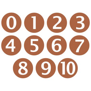 Wooden Framed Numbers clipart