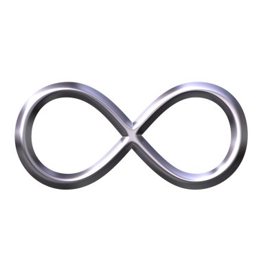 3D Silver Infinity Symbol clipart