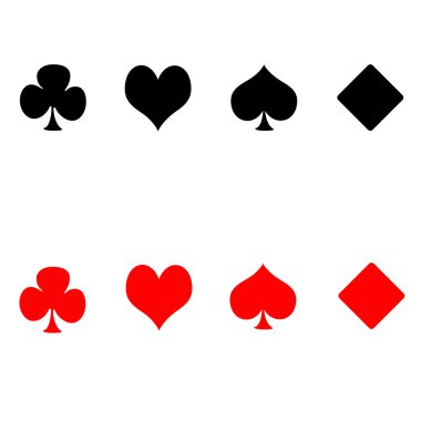 Playing card suits clipart