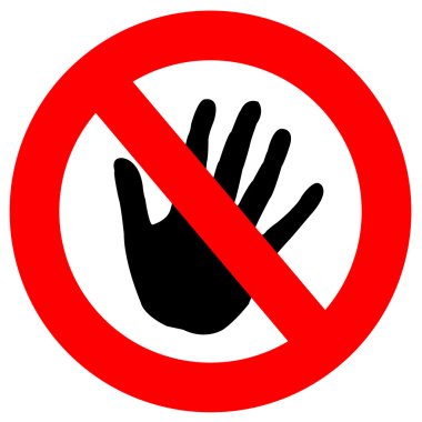 Do not touch clipart