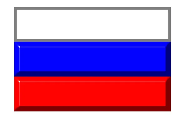 Rússia 3d bandeira — Fotografia de Stock