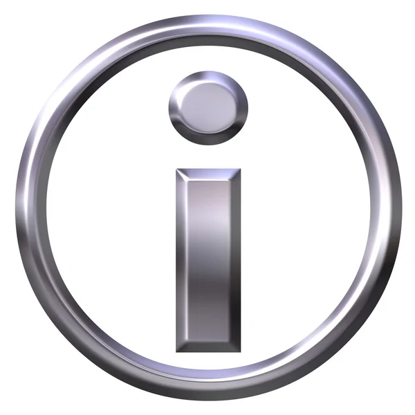 Stříbrný informace symbol — Stock fotografie