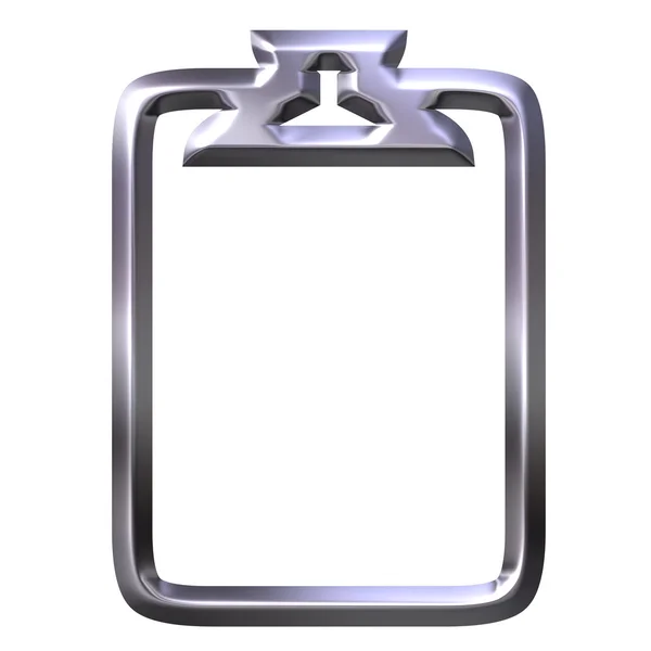 Silver Notepad Frame — Stock Photo, Image