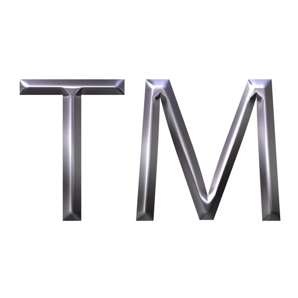Silver Trademark Symbol — Stock Photo, Image