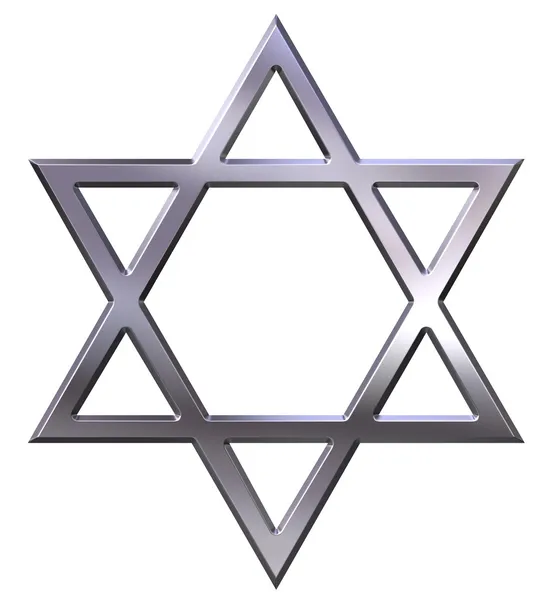 Silver Star of David — Stock Photo, Image