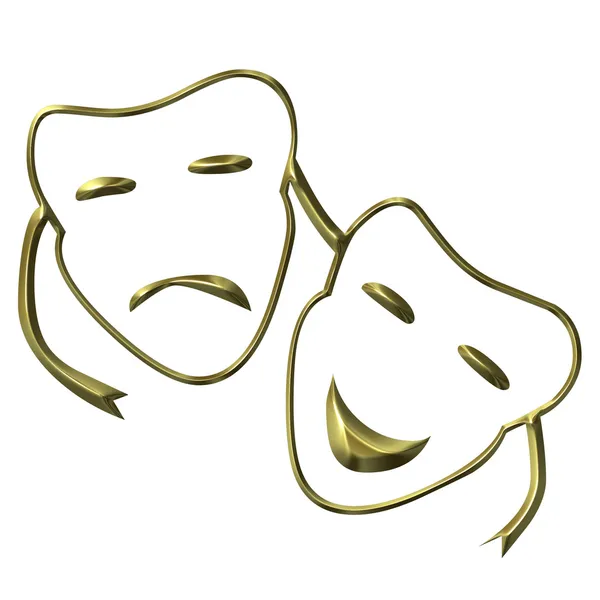 Theatrical masks of drama and comedy — Stock Photo, Image