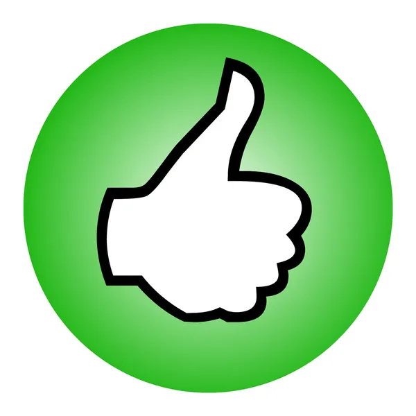 Thumbs up sphere — Stock Photo, Image