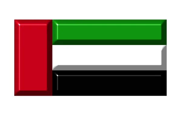 Förenade Arabemiraten 3d flagga — Stockfoto