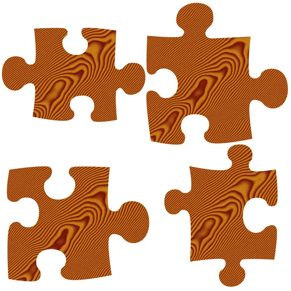 Wooden Puzzle Pieces — Stock Photo, Image