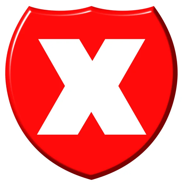 X Escudo — Fotografia de Stock