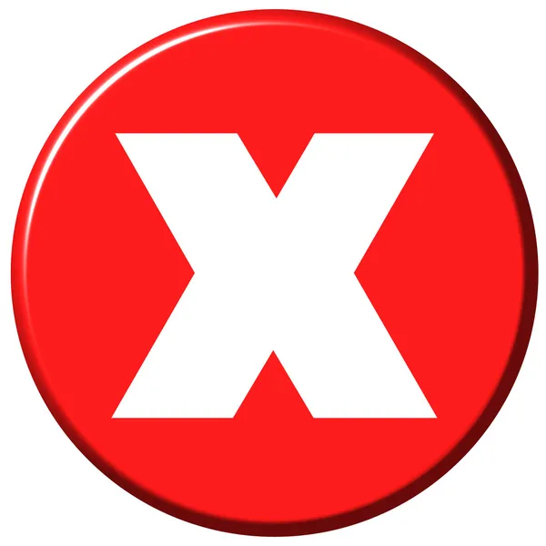 Botón X — Foto de Stock