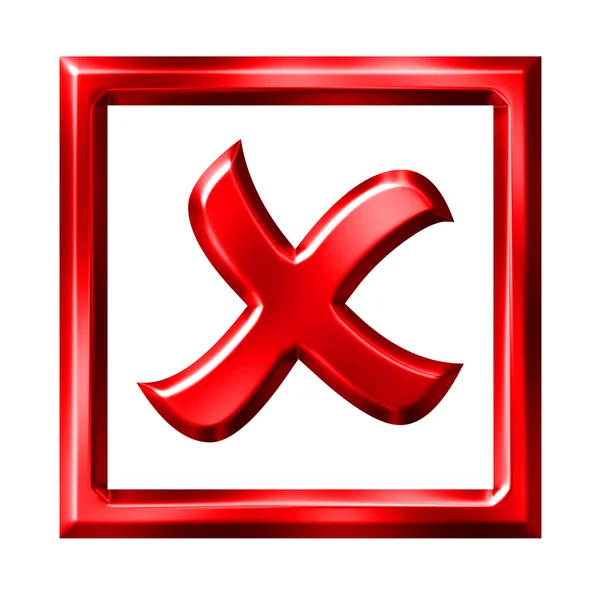 X Checked Box — Stock Photo, Image
