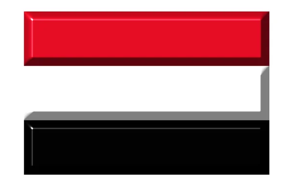 Jemen 3d vlajka s realistických rozměrů — Stock fotografie